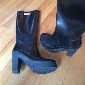 Hunter original high heal rain boot